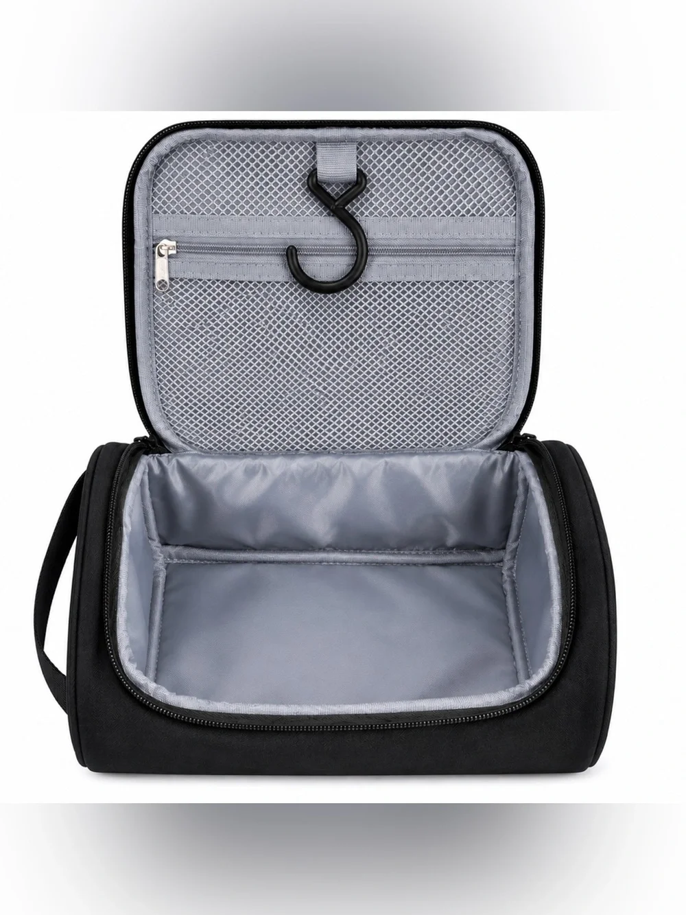 Black Cosmetic Travel Bag with Pink Logo - Unbranded